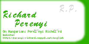 richard perenyi business card